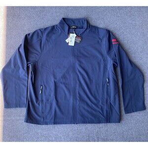 Core365 Men's Cruise Fleece Bonded Soft Shell Jacket 3xlt navy blue utk warm log